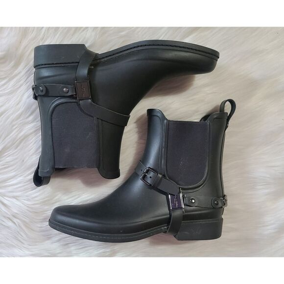 Karl Lagerfeld|Lou Black Rain Booties, 8 - Picture 2 of 12